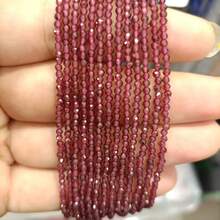 1 Strand Of Faceted Natural Ruby Loose Beads, Used For Jewelry Making, DIY Personalized And Fashionable Bracelets, Necklaces, Keychains, And As Jewelry And Accessory Components.