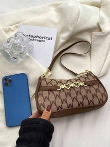 Minimalist Letter Pattern Women's Shoulder Bag, Suitable For Daily Commute And Travel - Multicolor - View 4