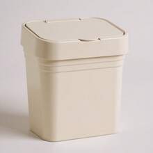 2.8L Sink Trash Can With Lid – Compact, Hygienic And Easy To Clean - Màu be - Xem 1