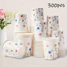 [50/100/200/300 chiếc] Cốc giấy hoa dại 3oz, cỡ nhỏ, dung tích 86ml, dùng một lần trong nhà vệ sinh, cốc tráng miệng, cốc cà phê espresso, cốc nước dùng một lần, thích hợp cho tiệc tùng, dã ngoại, tiệc nướng BBQ, du lịch và sự kiện. - Nhiều màu - Xem 12