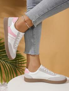 Women's Thick Sole Casual Sneakers, New Lightweight Breathable Flat Shoes For Summer