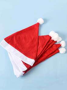 30pcs/20pcs/10pcs/5pcs Holiday Parent-Child Christmas Hat Set - Red Santa Hat For Teens And Kids, Party Decorations And Christmas Holiday Gifts Soft Polyester, Non-Stretch Fabric