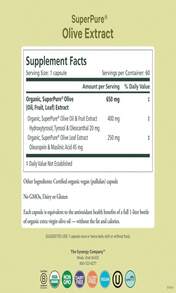 PURE SYNERGY SuperPure Olive Extract | Organic Olive Leaf, Oil, And Fruit Supplement With Polyphenols | For Heart, Brain, And Immune Health (60 Capsules) - 白色的 - 查看 2