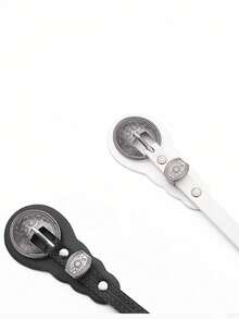 1 Peça Cinto Feminino de Couro PU Retrô de Cor Sólida Versátil e Casual