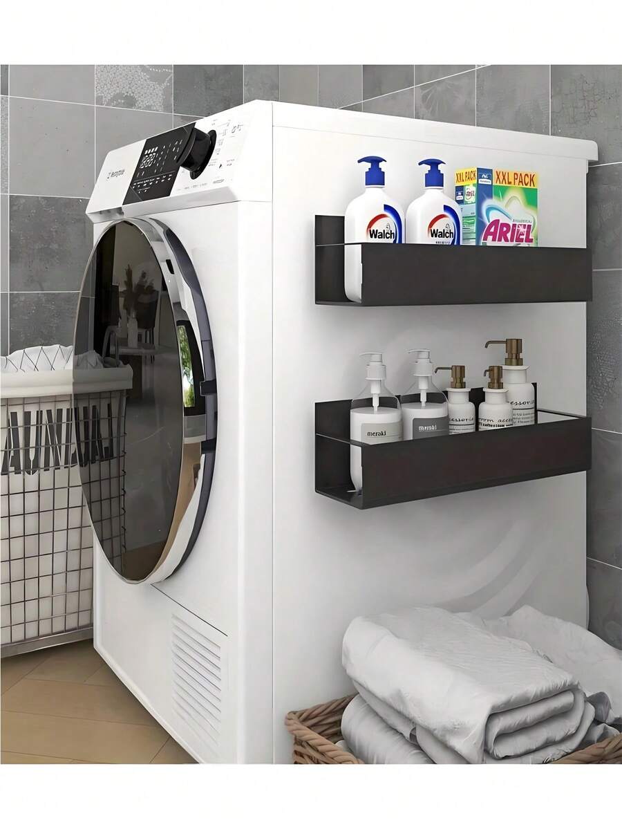 1 buc. Suport magnetic de depozitare, suport organizator cu adsorbție magnetică puternică pentru frigider, mașină de spălat, bucătărie, baie, spălătorie, economisire de spațiu și depozitare ordonată