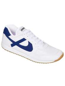 tenis Casuales choclo Niños Niñas unisex ecopiel blanco con azul  de Moda con Agujeros Transpirables 16-21mx PANAM Zapatos de Lona Bajos para Niños blanco azul zapatilla casual 011295 - Azul y blanco - Ver 3