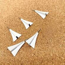 12 Creative 3D Metal Airplane Pushpins For Corkboard Photo Wall Decor Felt-Tipped Map Pins With Unique Aviation Design Creative Photo Wall Decor Pins