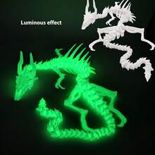 2026 New 3D Printed Articulated Bone Dragon Skeleton Model, Vintage Flexible Joints, Detailed Bone Texture, Collectible DIY Prop, Birthday/Easter/Holiday Gift, Decor, Toy - Multicolor - View 5