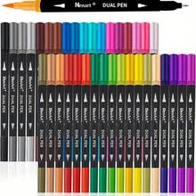 60/72/100/120 Colors Dual Tip Marker Pens - Colored Pencils Watercolor Art Markers Fine Liners Calligraphy Pens - Adult Coloring Books Magazines Drawing Graffiti Art Markers Premium CD Packaging