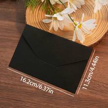 10-50 Stücke 16,2 x 11,3 cm klassische weiße schwarze Kraftpapier Fensterumschläge, kleine Karten/Notizhalter, für Hochzeitseinladungen, Geburtstagsparty Geschenke und Weihnachtsfeier