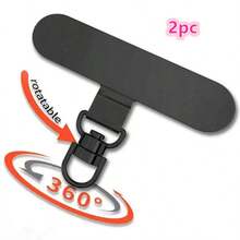 2pcs Rotatable Stainless Steel Phone Clip With Ultra-Thin Metal Pad & Secure Lanyard, Multi-Pack - Mobile Phone Holder Accessory With 360° Swivel - Multicolor - View 7