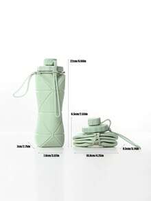 1 Stück 600ml/20,49oz Sport-/Outdoor Wasserflasche, Silikon zusammenklappbarer, erweiterbarer Trinkbecher, Outdoor Reise Sport Mehrzweck Faltbecher mit großem Fassungsvermögen, hochwertige tragbare Wasserflasche für Sport & Wandern, zufällige Farbe