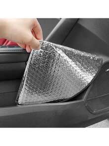 1pc Steering Wheel Cover, Heat Insulation Protective Sleeve With Reflective Surface, Suitable For SUV, Truck, Van, Sedan - Fits Most Vehicles - Multicolor - View 2