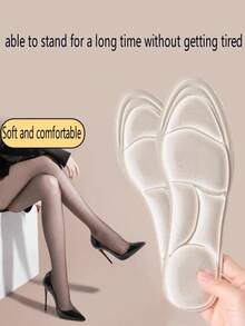 2 片装舒适 5D 缓震鞋垫，柔软透气，四季皆宜，适用于运动鞋、雪地靴、休闲鞋、白色男女鞋。 - 米色 - 查看 5