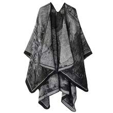 1PC Women Luxury 2-In-1 Wearable Blanket Shawl Wrap - Oversized Soft Floral Cape Scarf, Elegant Evening Party Cover Up, Travel Wedding Gift Idea - Floral Cape Shawl - View 13