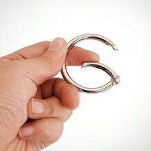 30/20/10pcs Trigger Spring O-Rings, Gold/Silver Metal Keychain Rings, Round Clasp Clips, Suitable For Keychains, Bags, Key Chains, DIY Crafts, Jewelry Making Clasps And Hooks - Multicolor - View 4