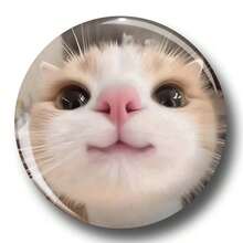 1 件 4.4 厘米/1.73 英寸图案安全别针徽章、纽扣徽章、胸针徽章，适合佩戴在衣服、包包、背包上，是送给家人和朋友的有趣礼物