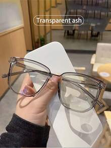 1 par de gafas ópticas con montura cuadrada unisex, gafas con bloqueo de luz azul con estilo universitario para uso diario