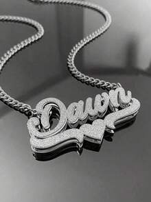 Customized Stainless Steel Double Layer Necklace, Heart & English Letter Clavicle Chain Pendant Jewelry, Couples, Friends, Family, Mother's Day, Available In Gold & Silver, Fashionable, Retractable, Simple, Casual, Personalized, Unique Girlfriend, Mom, Family, Friends, Daughter Anniversary, Valentine's Day, Mother's Day, Birthday, Graduation, Daily Wear, Wedding, Prom,Gold,Stylish,Colorful,Vintage,Hipster,Simple,Y2k,2000s Fashion,Custom,Personalized,Unique,Gifts Him,Gifts Her,Her,Boyfriend,Girlfriend,Dad,Mom,Family,Friends,Anniversaries,Birthdays,Graduation,Prom,Party,Jewelry Women,School Supplies,Back To School,Office,School,Classroom,Teacher Gifts,,Colleague,Dorm Rooms,Teacher,Boys And Girls,Teenagers,Junior High School Students,Middle School Students,High School Senior High School Students,College Students,Students,Freshman,Sophomore,Underclassmen - Đôi cánh hai lớp và nhiều màu sắc - Xem 10