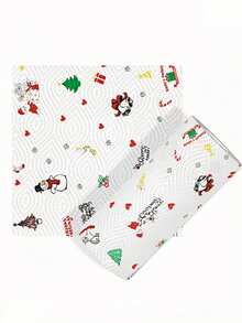 Christmas Kitchen Paper Rolls - Thickened 3-Ply Disposable Cleaning Cloths, Dual-Use Wet & Dry Washable Oil-Free Rags For Home Use, Random Styles, Household Cleaning Tools, Perfect Holiday Gift - Multicolor - View 14