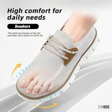 Mens Casual Loafers Shoes Slip On Fashion Walking Dress Sneakers Business Oxfords Work Lightweight Soft Sole Zapatos-20256688 - 米色 - 查看 7
