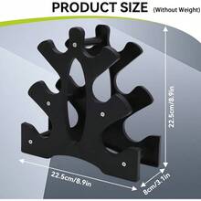 Dumbbell Rack, 3 Tier 20kg Bearing Dumbbell Rack PP Weight Stand Holder Easy Assembly Fitness Equipment Indoors Exercise