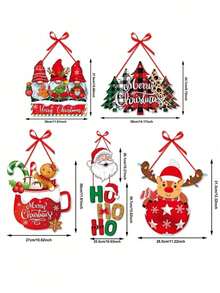 1 件圣诞派对装饰门挂，创意前门装饰，适用于圣诞派对用品和新年装饰、万圣节、万圣节装饰 - 彩色 - 查看 13