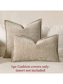 1 buah Sarung Bantal Lempar Chenille Musim Semi Musim Gugur Musim Dingin, Sarung Bantal Dekoratif Sofa Lembut dan Mewah (Isi Bantal Tidak Termasuk), Bantal Tempat Tidur Rumah - Aprikot - View 2