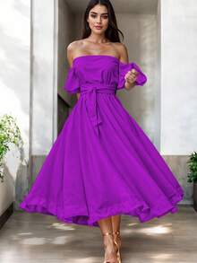 Women Midi Dresses - Bugambilia - 查看 2