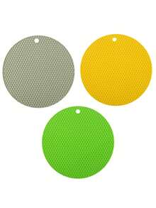 Silicone Placemat For Hot Pan And Pot Pads. Heat Resistant Counter Mats For Tables Placemats Countertops, Spoon Rest And Large Coasters Anti Fouling And Anti Slip