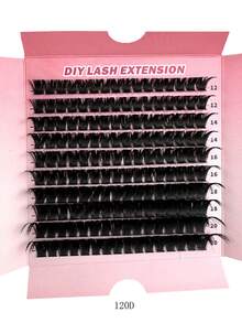 200pcs/180pcs/160pcs/140pcs/120pcs Faux Mink Eyelashes 200D/160D/120D/100D/80D/60D 8D Luxury Fluffy DIY Cluster Lashes - 12-20mm Mixed Length Eyelash Extension 0.07mm Russian D Curl Thick & Reusable Dramatic Lashes, Beginner Friendly For Daily, Party, Stage, Night Out - D - 查看 10