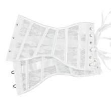 1pc Women's Lace Short Waist Belt With 3 Buckles, Fishbone Waist Cincher, Suitable For Daily Commute, Wedding Bride Waist Shaping, Music Festival Party Matching With Skirts, Dresses, Suits - White - View 5