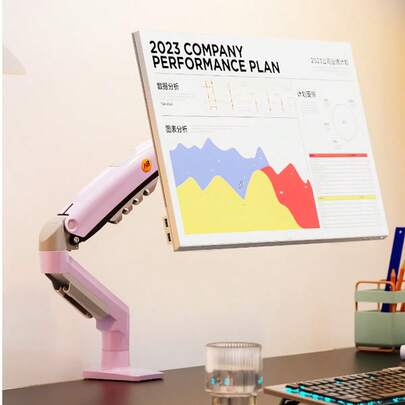 Brazo Ajustable NB para Monitor 17"-30" | Rotación 360° | Colores varios