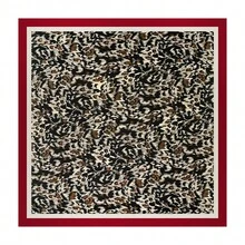 New Leopard Print Silk Scarf Women's Headscarf 90cm Shawl Simulation Silk Satin Square Scarf, Printed Square Scarf, Silk Scarf, Smooth Fabric, Headscarf, Binding Bag, Decorative Silk Scarf And Scarf Suitable For Daily Use - D9447-粉紅色 - 查看 9