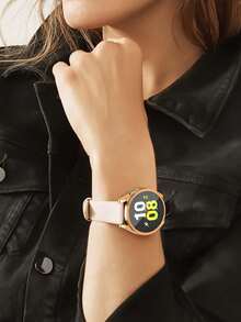 1 件玫瑰金/银色/黑色/粉色保护壳，适用于女款 Galaxy Watch 7/FE/6/5/4 系列 40mm 44mm/Watch 5 Pro 45 44mm/Watch6 43mm/Watch4 Classic 46mm，装饰性和保护性手表盖，带屏幕保护膜，智能手表的时尚配件 - 彩色 - 查看 9