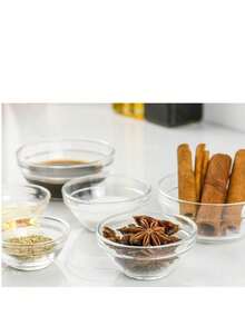 10 chiếc bát thủy tinh trong suốt nhỏ, thích hợp đựng gia vị, nước tương, giấm, tỏi, đồ ăn nhẹ, tiệc tùng - Màu trong suốt - Xem 3