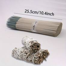 20/100pcs White Sage Smudge Sticks, Long Burning Time, Smooth & Clean, Natural Vine Material, Suitable For Home, Kitchen And Dining Room - White Sage - View 3