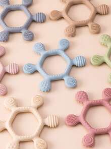 PopLittleOne 1 món đồ chơi gặm nướu bằng silicone cho bé màu trơn họa tiết dễ thương phụ kiện mềm cho trẻ sơ sinh rèn luyện xúc giác đồ dùng cho bé - Nhiều màu - Xem 3