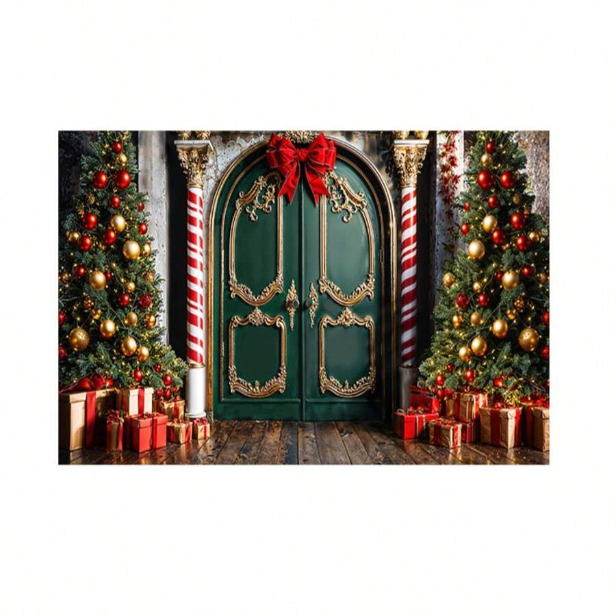 Horizontal Photographic Background For Photo Shoots Sublimated Fabric 3D Fireplace Garland Realistic Christmas Scene 2.20x1.50cm - FF-3257 - 查看 1