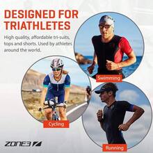 ZONE3 Ultimate Race Number Belt with Gel Loops - black / red + Talla Única - Ver 4