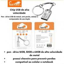 Metal USB 2.0 Flash Drive With Keychain – 16GB/32GB/64GB, Water Resistant And Compact - 16G - 查看 3