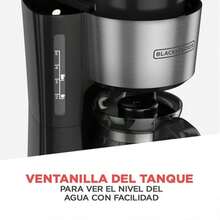 Cafetera BLACK+DECKER  4 en 1, con Vaso Personal, Filtro Permanente, Jarra de Vidrio para 5 Tazas, CM0755S-MX - Tipo de Enchufe A USA (110-127V) - Ver 4