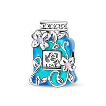 1pc Silver Color Blue Ocean Series, Flower, Butterfly, Heart, Bowknot, Earth, Moon, Stars, Moon Oil Painting, Hot Air Balloon, Small Fish, Octopus, Turtle, Jellyfish, Dragon-Shaped Pendant Charm Fit Original Bracelet Necklace Pendant Beads For Diy Jewelry Making Perfect For Women Girl Daily Wear Accessories - Blue - View 15
