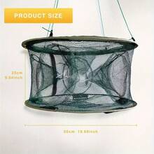 5-Hole Portable Foldable Fishing Trap - Collapsible, Lightweight, And Durable Design For Catching Crab, Lobster, Crawfish, And Shrimp - Perfect For Halloween Gifts - Green - View 5