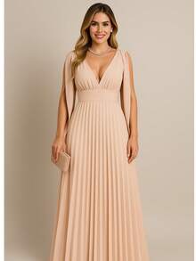 Women Dresses - Beige - View 1
