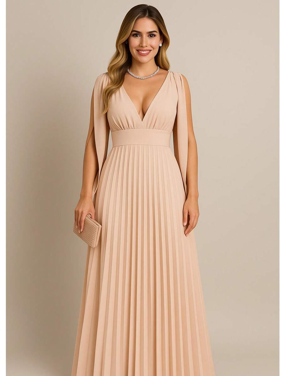Women Dresses - Beige - View 1