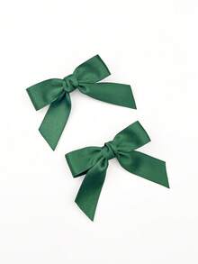 2 piezas Pinzas para el cabello con moño de color verde oscuro para mujeres, Día de San Valentín, Pinzas para el cabello, Accesorios para el cabello, Accesorios para la cabeza, Accesorios para el cabello para mujeres, Pasadores para el cabello, Verano, Vacaciones, Viaje, Festival, Cumpleaños - Verde Oscuro - Ver 6