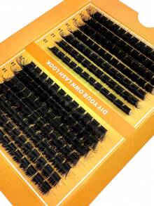 200pcs/180pcs/160pcs/140pcs/120pcs Faux Mink Eyelashes 200D/160D/120D/100D/80D/60D 8D Luxury Fluffy DIY Cluster Lashes - 14-20mm Mixed Length Eyelash Extension 0.07mm Russian D Curl Thick & Reusable Dramatic Lashes, Beginner Friendly For Daily, Party, Valentine's Day, Music Festival, Christmas, Thanksgiving Ideal Gift - D - 查看 6