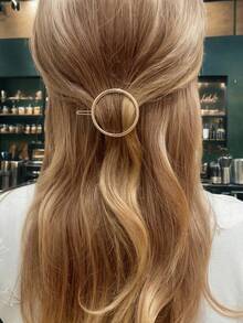 Elegantes pasadores de pelo de aleación de zinc redondos, pasadores de pelo metálicos, pasadores laterales de estilo europeo y americano, pasadores para cola de caballo, pasadores de pelo de aleación para accesorios de cabello de mujer