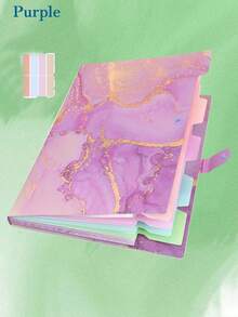 Cartella portatile in marmo e oro, borsa porta documenti multistrato per l'ufficio e le finanze